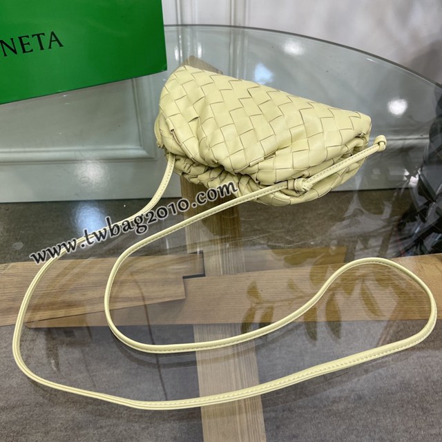 Bottega veneta高端女包 98061寬編織 寶緹嘉純手工編織羔羊皮女包 BV經典款小號編織雲朵包  gxz1403